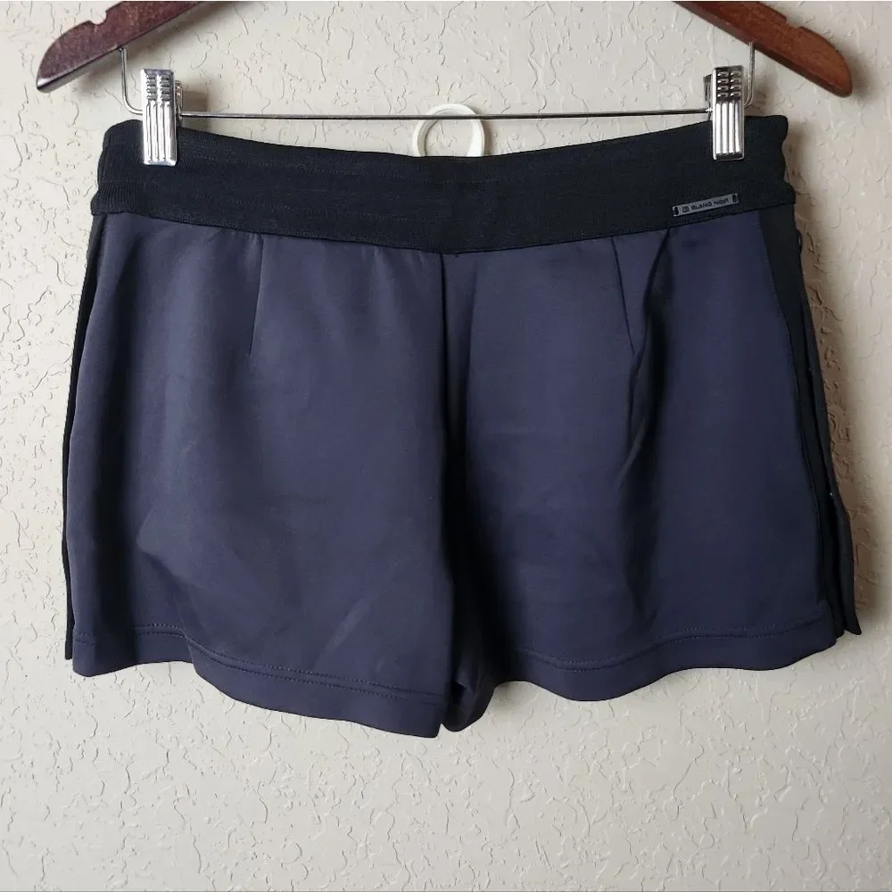 Blanc Noir BLP23600 Drawstring Shorts Navy Blue Black White Size M